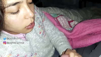 I SWALLOW ALL MY HUSBAND'S ACCUMULATED MILK - SHOWING TONGUE WITH CUM